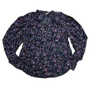 Free People Long Sleeve Button Up Floral Cotten Blouse | U.S. Woman’s XSmall
